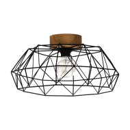 PADSTOW MENNYEZETI LÁMPA E27 1X60W FA/FEKETE