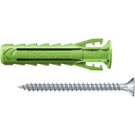 FISCHER RÖGZÍTŐDÜBEL 6X30MM HATLAPFEJŰ CSAVARRAL 15 DARAB/BLISZTER SX PLUS GREEN