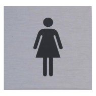 ÖNTAPADÓ ALU TÁBLA 60X60MM          ˝NŐI WC˝
