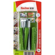 DŰBEL 10X60MM 4 DB CSAVARRAL &quot;UX GREEN&quot; FISCHER