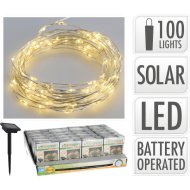 SZOLÁR LED FÉNYFŰZÉR 100 ÉGŐ MELEG FEHÉR