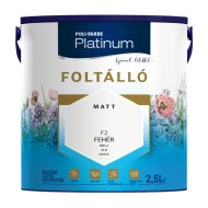 POLI-FARBE PLATINUM FOLTÁLLÓ BELTÉRI SZÍNES FALFESTÉK 2,5L F2 FEHÉR