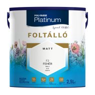 POLI-FARBE PLATINUM FOLTÁLLÓ BELTÉRI SZÍNES FALFESTÉK 2,5L F2 FEHÉR