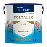 POLI-FARBE PLATINUM FOLTÁLLÓ BELTÉRI SZÍNES FALFESTÉK 2,5L F3 FEHÉR ISZALAG