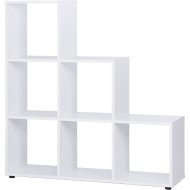 BERGAMO LÉPCSŐS POLC 6 REKESZ 116X118X33CM FEHÉR