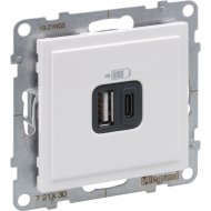 LEGRAND SUNO 2XUSB - A+C CSATLAKOZÓALJZAT, 3A - 15W, FEHÉR