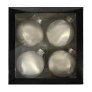 GÖMB SZETT MÁRVÁNY HATÁSÚ FEHÉR ÜVEG 7CM-ES, 4DB-OS