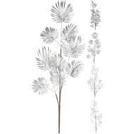 DEKOR ÁG 90/95CM EZÜST SZÍNŰ