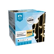 TOLDHATÓ FÉNYFÜGGÖNY 500 LED MELEG FEHÉR 2X2,5M