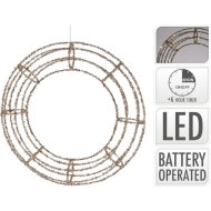 KARÁCSONYI FÉNY KÖR 40CM, MELEG FEHÉR 30 LED, ARANY SZÍNŰ