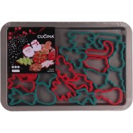 SÜTEMÉNY FORMA TEPSIVEL 42X29X2CM 22 DB MŰANYAG SÜTEMÉNYKISZÚRÓVAL