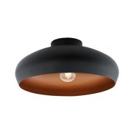 MOGANO MENNYEZETI LÁMPA E27 1X60W FEKETE / RÉZ FÉNYF.NÉLKÜL