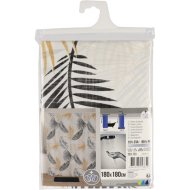 TENDANCE ZUHANYFÜGGÖNY PEVA 180X180CM NATÚR LEVÉLMINTÁS 12 DARAB KARIKÁVAL