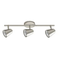 TRAVALE2 GU10LED SPOT MATT NIKKEL 3X3,3W 240LM 48,5X5,6CM