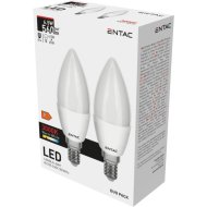 ENTAC LED FÉNYFORRÁS E14 6,5W 560LM 3000K GYERTYA WW 2DARAB/CSOMAG