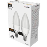 ENTAC LED FÉNYFORRÁS E14 6,5W 550LM 4000K GYERTYA NW 2 DARAB/CSOMAG