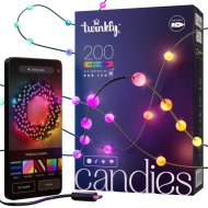 TWINKLY FÉNYFÜZÉR GYÖNGY ALAKÚ, BT+WIFI, 200LED, RGB ZÖLD VEZETÉK