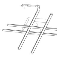 LASANA1 LED MENNY.L. 24W 2520LM 50X50X9,5CM ACÉL/MŰA.