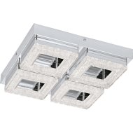 FRADELO LED MENNY.L. 4X4W 1600LM 28X28X6CM ACÉL/MŰA/KRISTÁLY