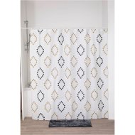 TENDANCE ZUHANYFÜGGÖNY PEVA 180X180CM ROMBUSZ MINTÁS 12 DARAB KARIKÁVAL