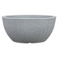 MŰANYAG VIRÁGKASPÓ BARCEO BOWL STONY GREY (297) 40CM VILÁGOS SZÜRKE SZÍNŰ