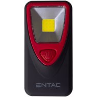 ENTAC COB LED MUNKALÁMPA 3W 200LM IP44 3XAAA 30M MÁGNES AKASZTÓ 11,5CM FEKETE-PIROS