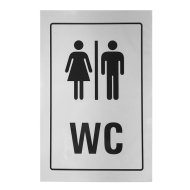 JKH INFORMÁCIÓS TÁBLA ÖNTAPADÓS NŐI/FÉRFI WC 12X8CM