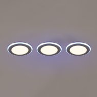 TRIO ARGUS SMD LED BEÉPÍTHETŐ LÁMPA 4W 350LM 3000K IP20 RGB TÁVIRÁNYÍTÓVAL 4X8CM KRÓM 3DARAB/CSOMAG