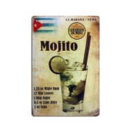 POINT RETRO DEKOR FÉMTÁBLA 20X30CM &quot;MOJITO&quot;
