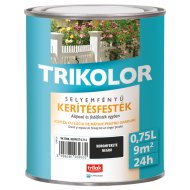 TRIKOLOR SELYEMFÉNYŰ KERÍTÉSFESTÉK 0,75L KOROMFEKETE