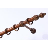EGYSOROS 28MM FA KARNIS SZETT FILIGRANO 160CM DIÓ SZÍNŰ