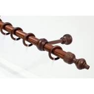 EGYSOROS 28MM FA KARNIS SZETT FILIGRANO 260CM DIÓ SZÍNŰ