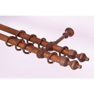 KÉTSOROS 28MM FA KARNIS SZETT FILIGRANO 300CM, DIÓ SZÍNŰ