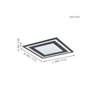SAVATARILA MENNYEZETI LÁMPA LED 24W