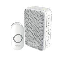 HONEYWELL VEZETÉK NÉLKÜLI CSENGŐ 150M, 6 DALLAM, IP55, 11X7X4CM, FEHÉR