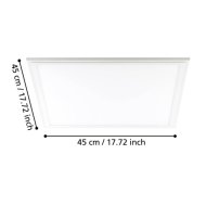 SALOBRENA1 LED MENNYEZETI LÁMPA 21W 2700LM 45X45CM 4000K KIEMELŐ KERETTEL