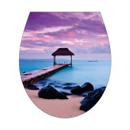 PRAKTIKER PURPLE SUNSET WC-ÜLŐKE DUROPLAST PP ÉS S/S ZSANÉR, LECSAPÓDÁSGÁTLÓS, GYORSKIOLDÓS