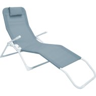 NAPOZÓÁGY SIESTA LOUNGER 59X158CM, FÉM KERETTEL, VILÁGOSKÉK PÁRNÁVAL