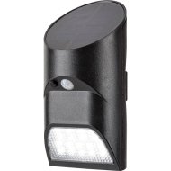 RÁBALUX SEPIK LED KÜLTÉRI SZOLÁR FALI LÁMPA 3,6W 150LM 4000K IP44 MOZGÁSÉREZÉKELŐS 8X16CM FEKETE