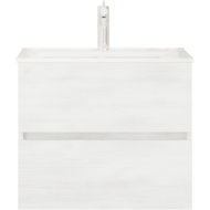SAVINI EASY ALSÓSZEKRÉNY MOSDÓVAL 61,5X53X46,5CM, FEHÉR TÖLGY SZÍNŰ, FÜGGESZTETT, 2 FIÓK