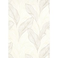 ERISMANN HABOSÍTOTT FELÜLETŰ VLIES TAPÉTA 10282-02, LEVÉL MINTÁS, KRÉM