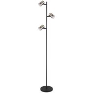 GLOBO TRABBY ÁLLÓLÁMPA 3XGU10 8W IP20 23X154CM MATT FEKETE-SÁRGARÉZ-FÜSTSZÍNŰ ÜVEG