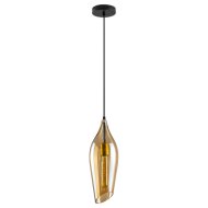 RÁBALUX BELLINI FÜGGESZTÉK E27 60W IP20 40X14CM FEKETE NARANCS ÜVEG