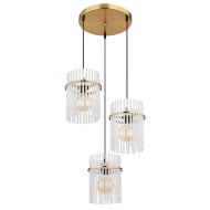 GLOBO GORLEY FÜGGESZTÉK 3XE27 60W IP20 47X140CM MATT ARANY-ÜVEGBÚRA OPÁL-ÁTLÁTSZÓ