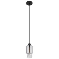 GLOBO BACKEY FÜGGESZTÉK E27 15W IP20 10X120CM MATT FEKETE-FÜSTSZÍN