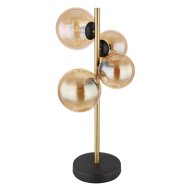 GLOBO RIHA LED ASZTALI LÁMPA ÁGANKÉNT G9 3,5W 80LM 3000K IP20 23,7X19,3X48CM MATT FEKETE-SÁRGARÉZ SZÍNŰ