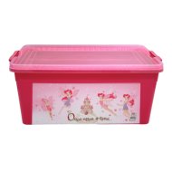 VIJA TÁROLÓDOBOZ DEKOROS 20L MŰANYAG PINK