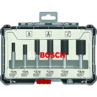 BOSCH ALAKMARÓBETÉT KÉSZLET 6 RÉSZES EGYENES ÉLŰ 8MM-ES SZÁRRAL