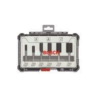 BOSCH ALAKMARÓBETÉT KÉSZLET 6 RÉSZES EGYENES ÉLŐ 6MM-ES SZÁRRAL