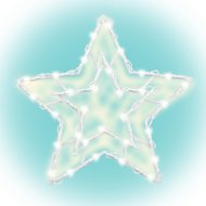 SOMOGYI CHRISTMAS LIGHTING LED-ES ABLAKDÍSZ CSILLAG ELEMES 35 LED MELEG FEHÉR